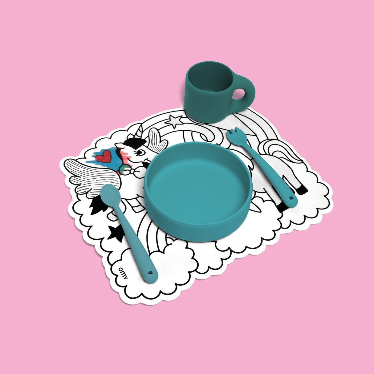 Magic Tisch- Set Lily mit zauberhaftem Einhorn und wasseraktivem Malstift für kreative Kinder