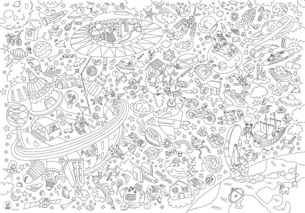 Giant Coloring Poster- Cosmos