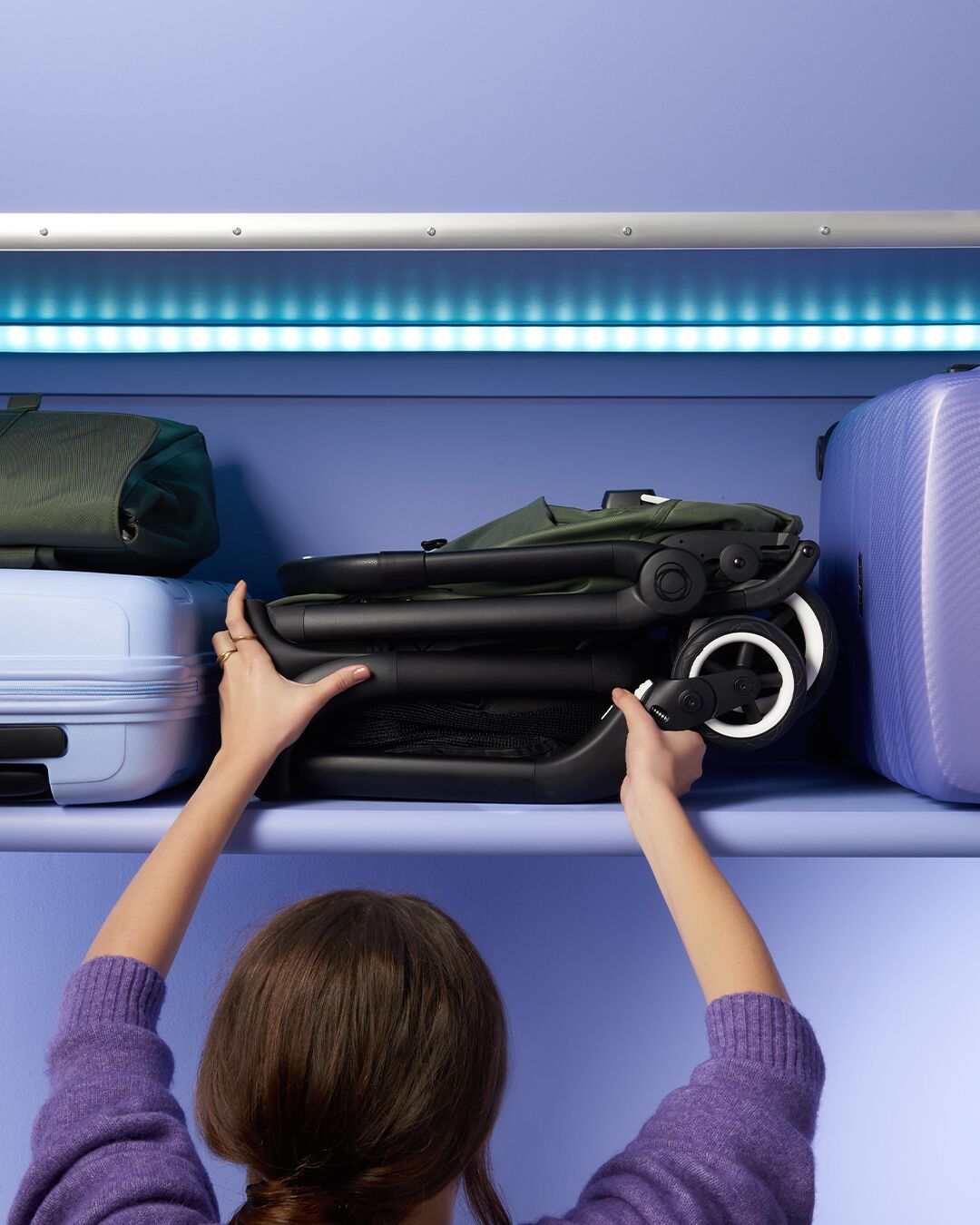 Bugaboo Butterfly City-Kinderwagen komplett schwarz/sturmblau