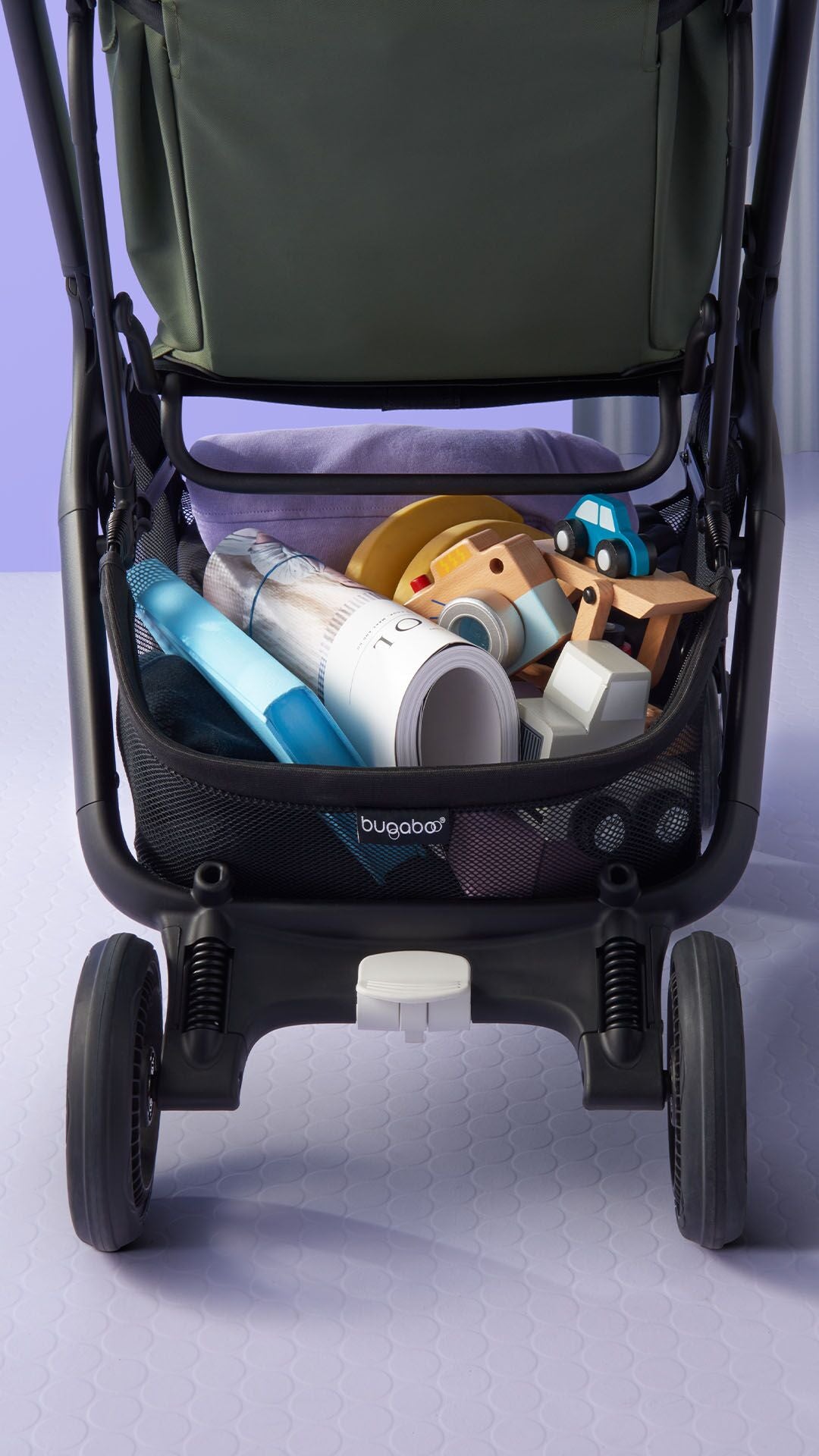 Bugaboo Butterfly City-Kinderwagen komplett schwarz/waldgrün