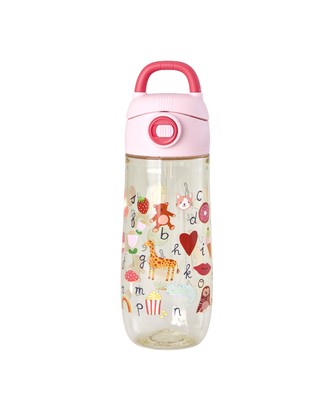 Trinkflasche ABC Print/ Pink 550 ml