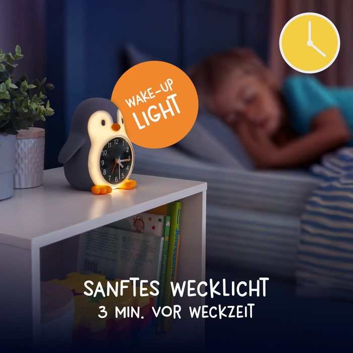 Nachtlicht & Wecker Poppy Pinguin