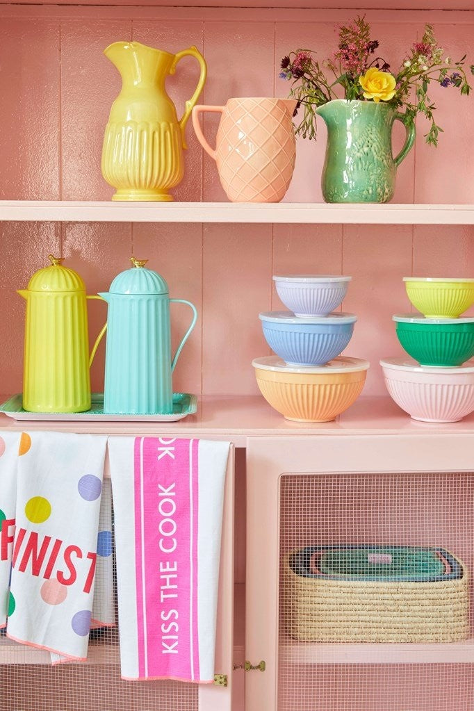 Thermoskanne mit goldenem Vogel - mint