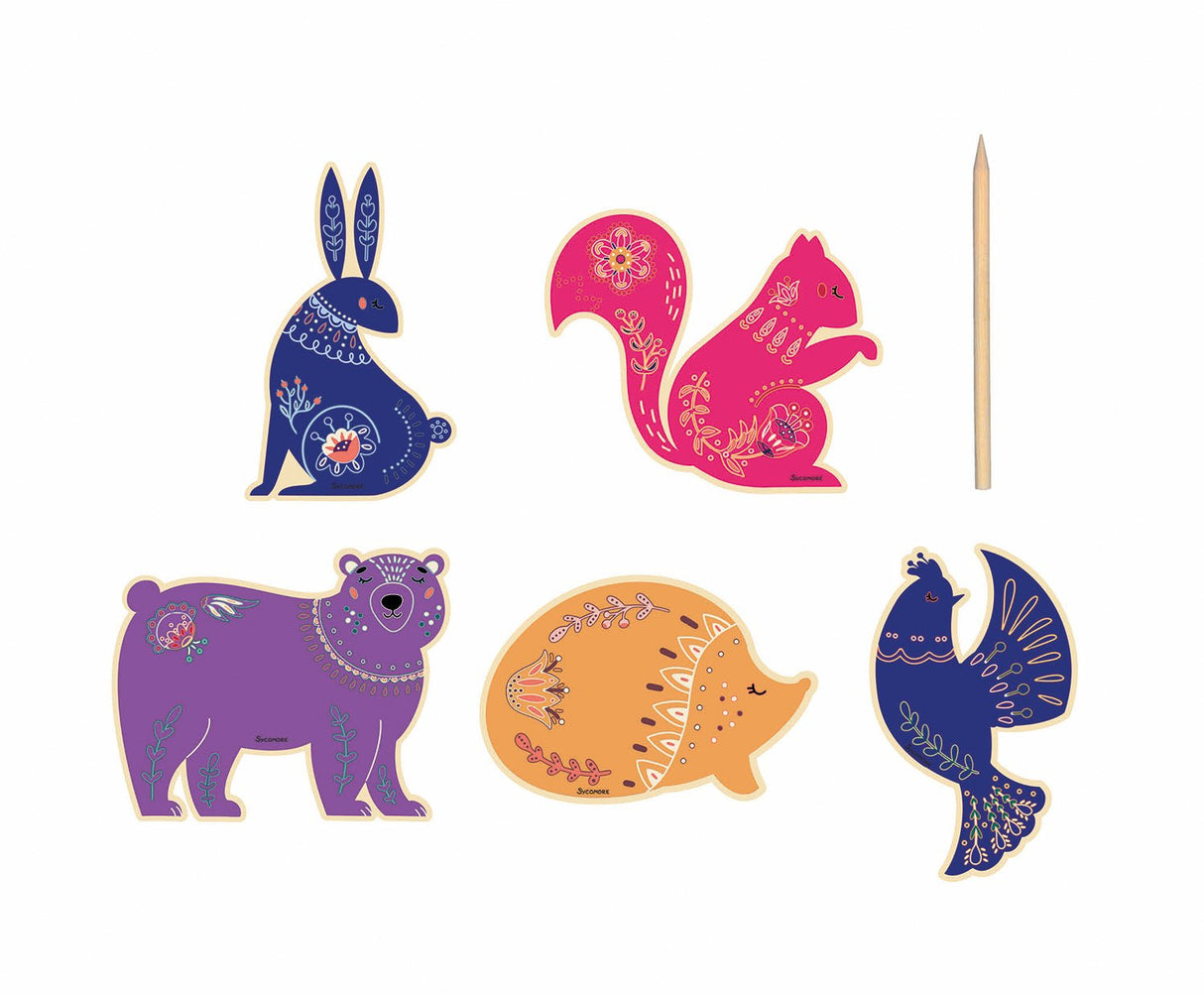 Kratzbilder- Waldtiere