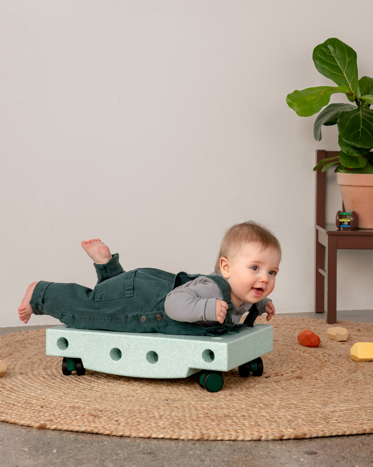 Rollbrett Mint / dunkelgrün