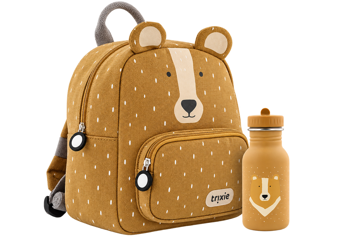 Schulset - Rucksack klein & Trinkflasche 350ml - Mr. Bear