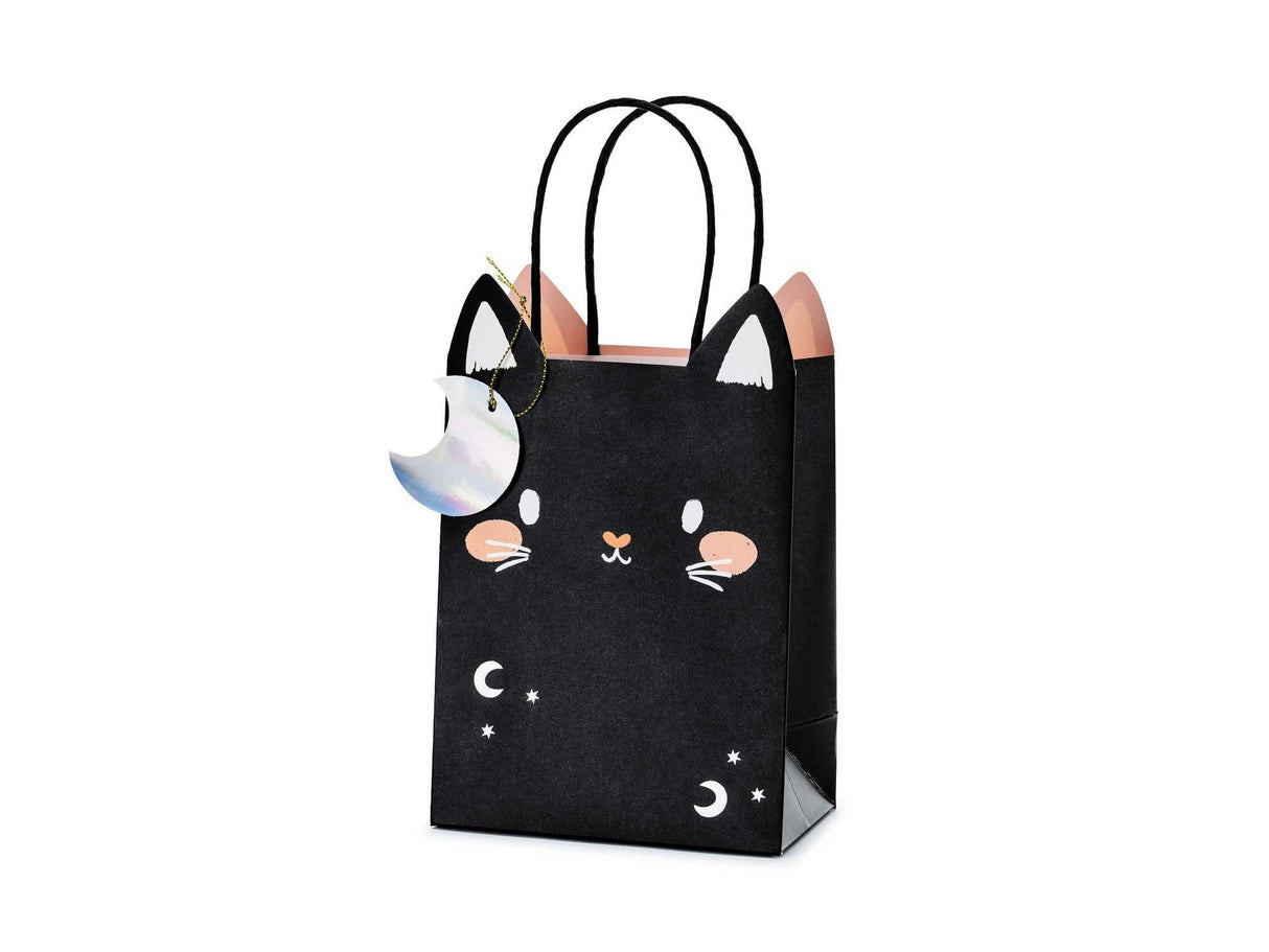 Geschenktasche Katze Halloweenparty Deko PartyDeco Geschenkbeutel Katze 8x14x18 cm