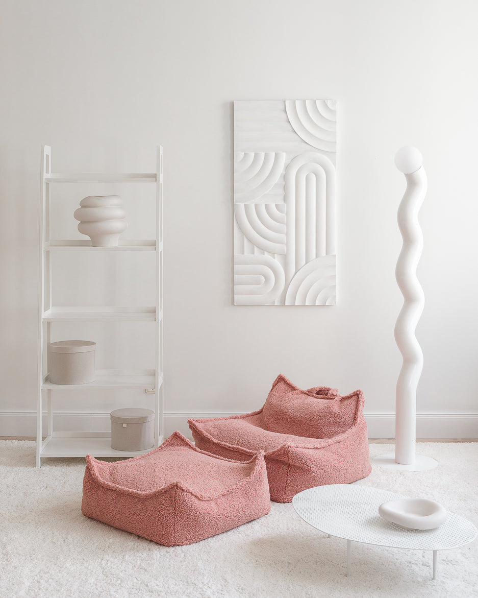 Square Ottoman/ Guava Pink