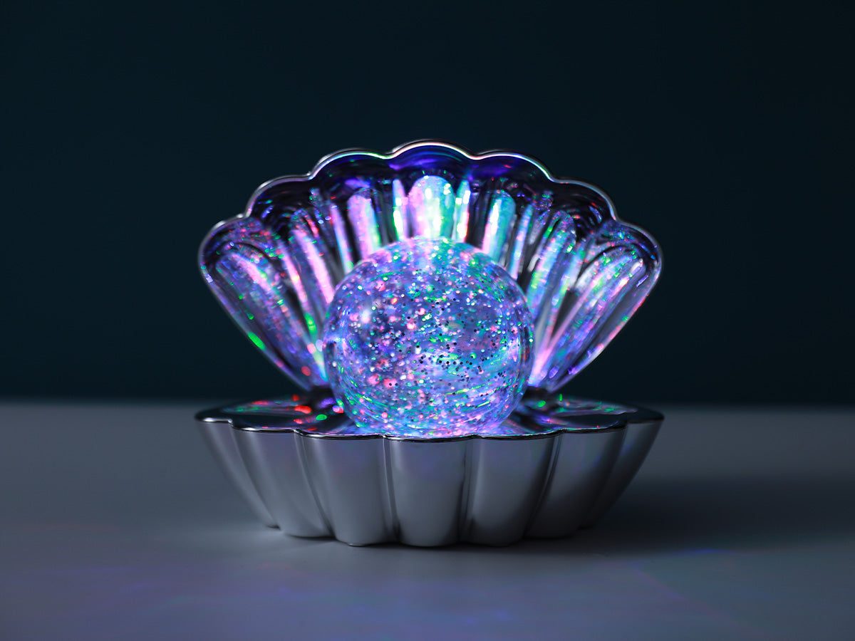 Muschellampe - silber