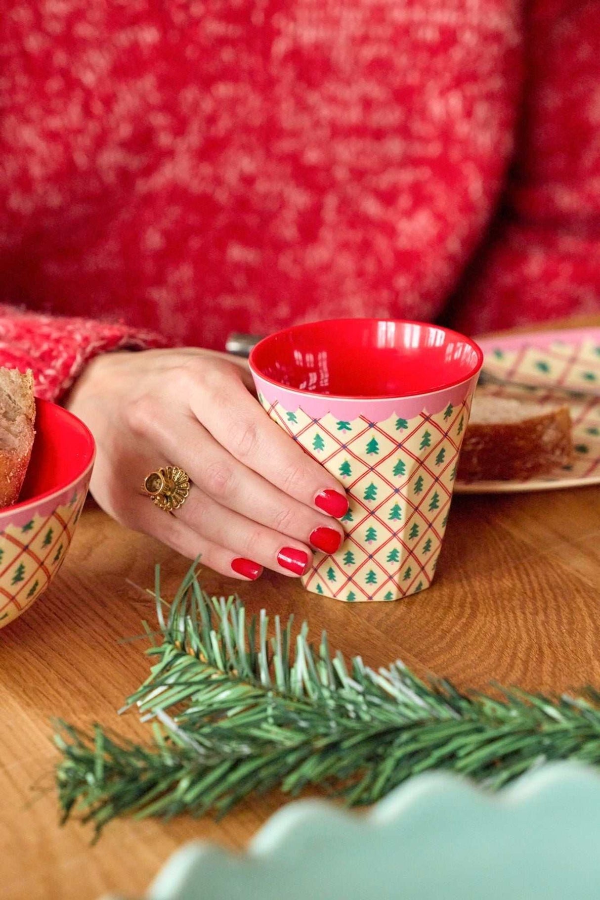 Mittlere Schale/ Holiday Print