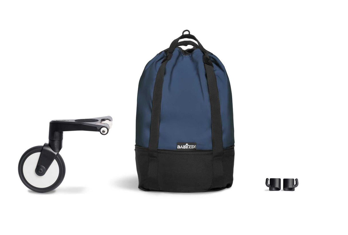 YOYO Bag navy innovative shopping bag with patented rolling base for YOYO stroller
