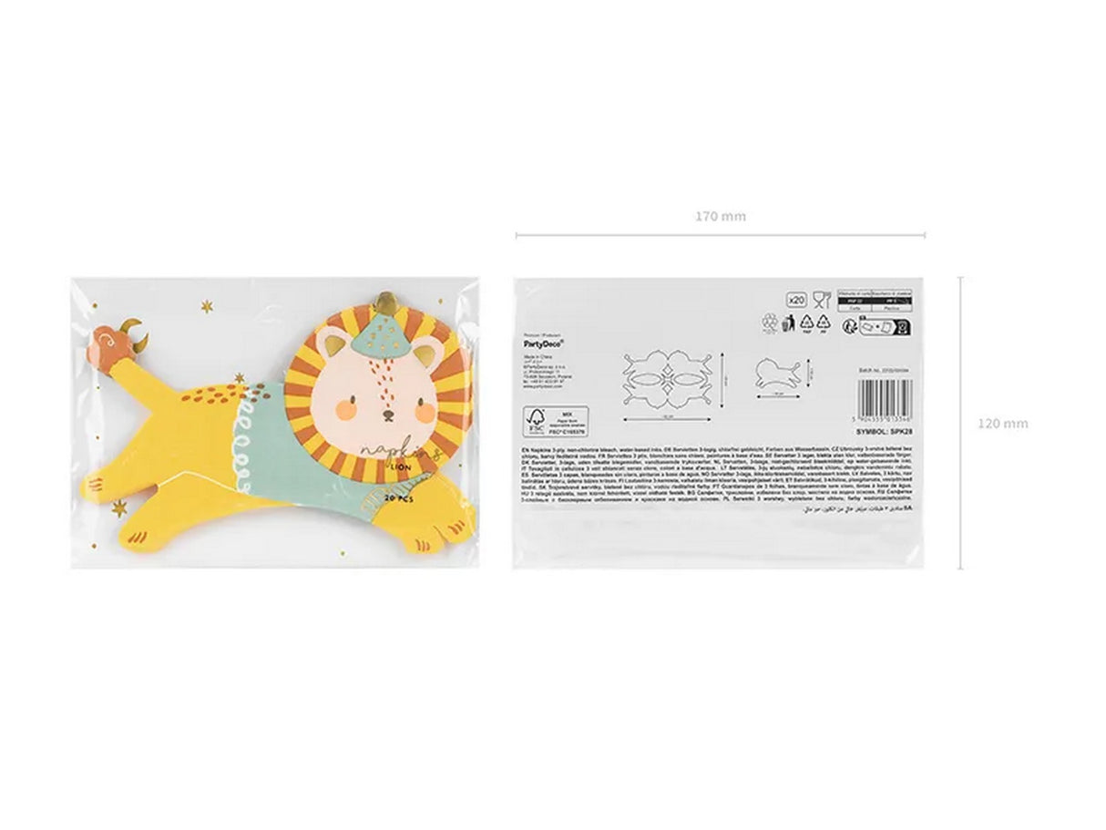 Papierservietten Löwe