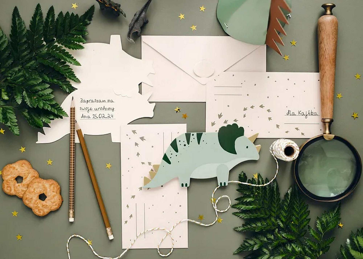 Einladungen Triceratops/ 6 Stück