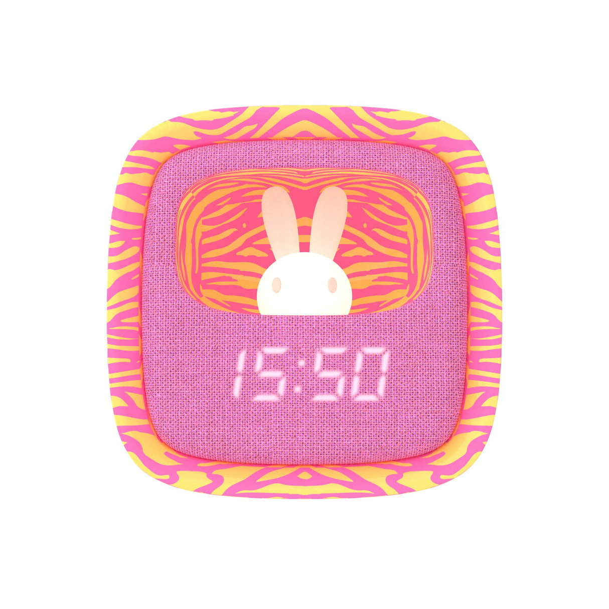 Wecker mit Nachtlicht- Zebra Pink