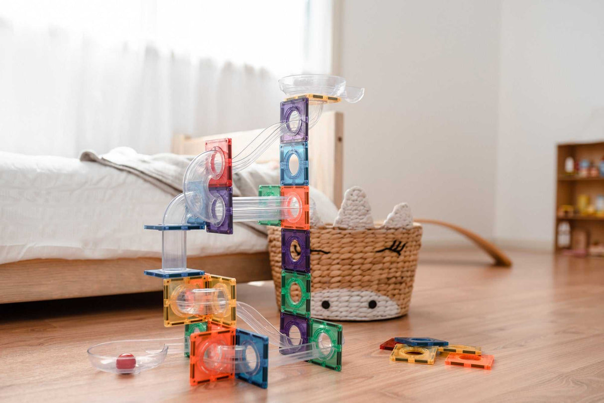 Magnetbausteine Rainbow Ball Run Pack 92 Teile