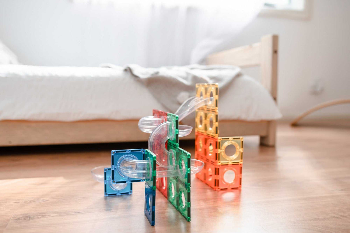 Magnetbausteine Rainbow Ball Run Pack 92 Teile