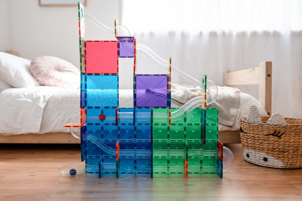 Magnetbausteine Rainbow Ball Run Pack 92 Teile