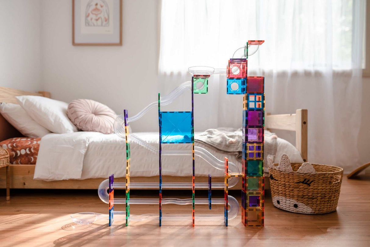 Magnetbausteine Rainbow Ball Run Pack 92 Teile