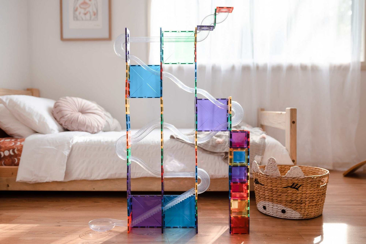 Magnetbausteine Rainbow Ball Run Pack 92 Teile