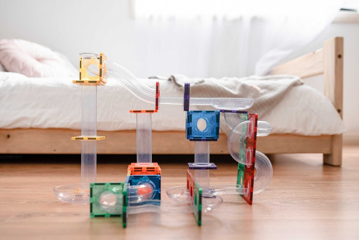 Magnetbausteine Rainbow Ball Run Pack 92 Teile