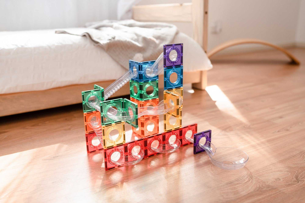 Magnetbausteine Rainbow Ball Run Pack 92 Teile