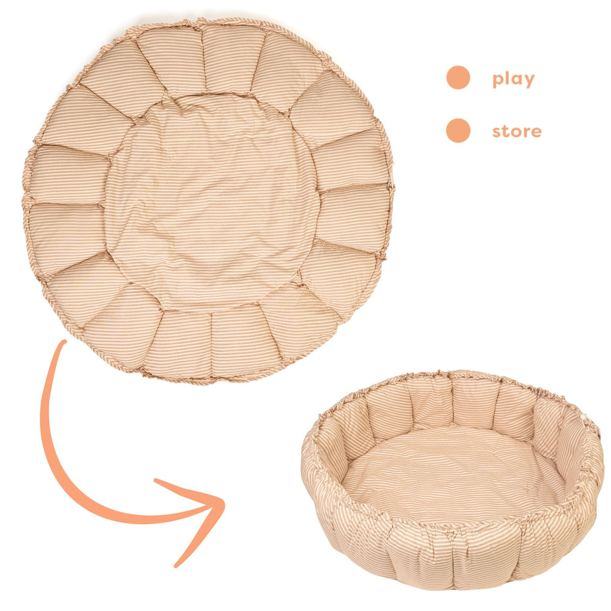 Spielmatte Bloom/  Braun gestreift