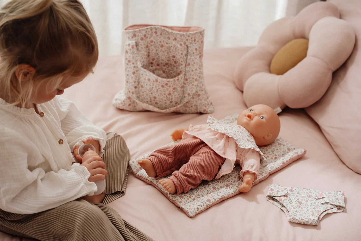 Puppenwickeltasche/ Soft Flowers