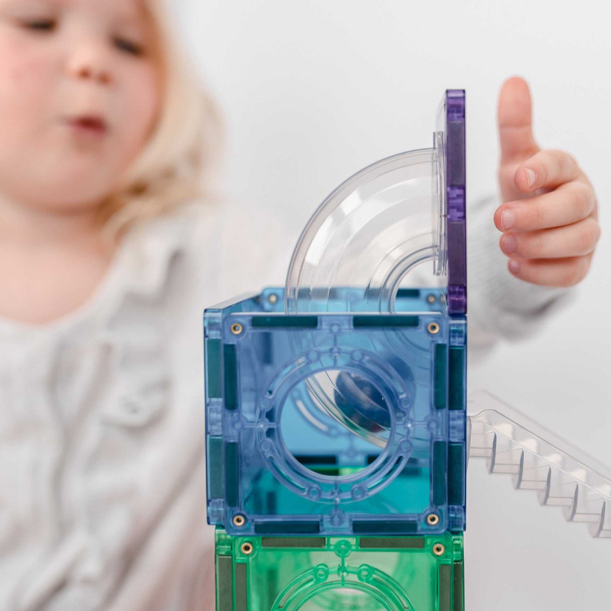 Magnetbausteine Rainbow Ball Run Pack 92 Teile