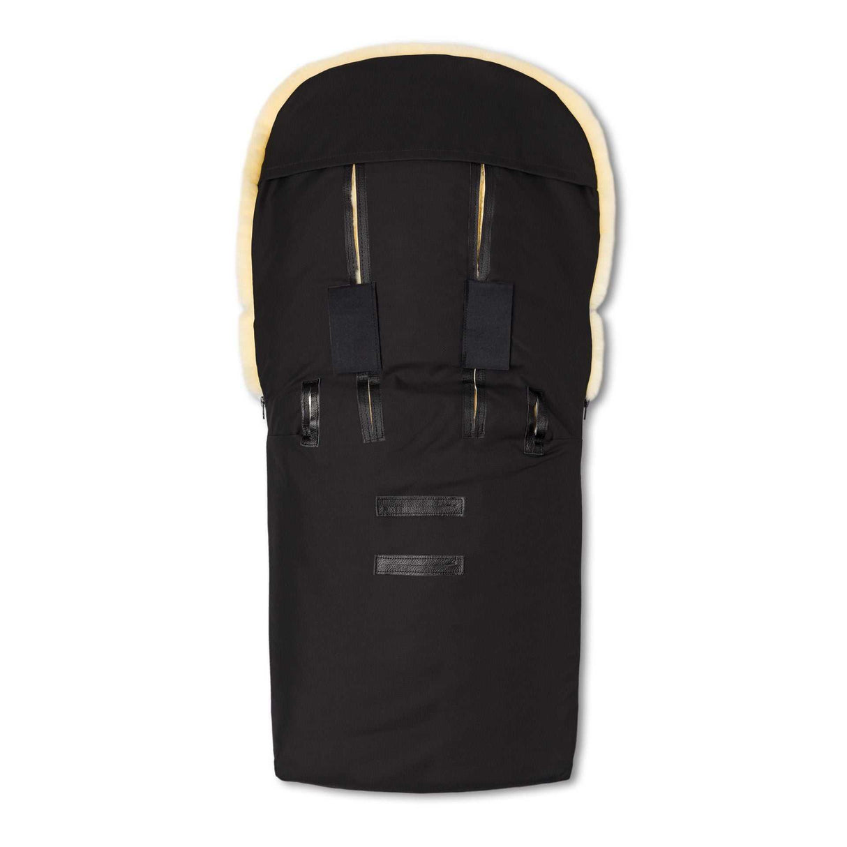 PUTZI Ganzjahres Lammfellfußsack-schwarz