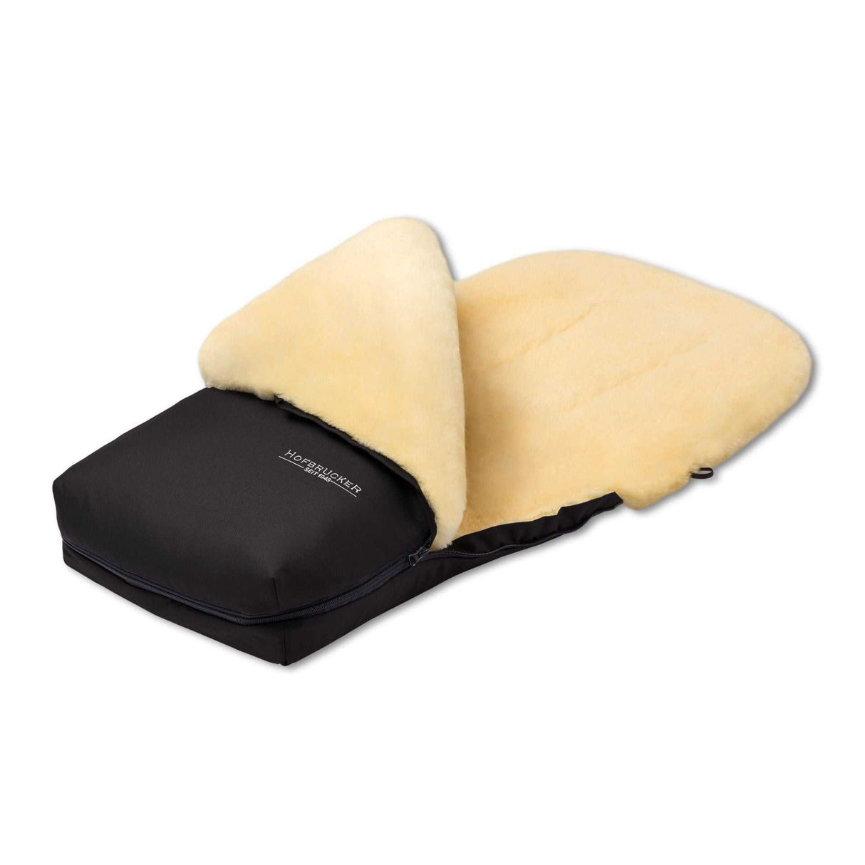 PUTZI Ganzjahres Lammfellfußsack-schwarz