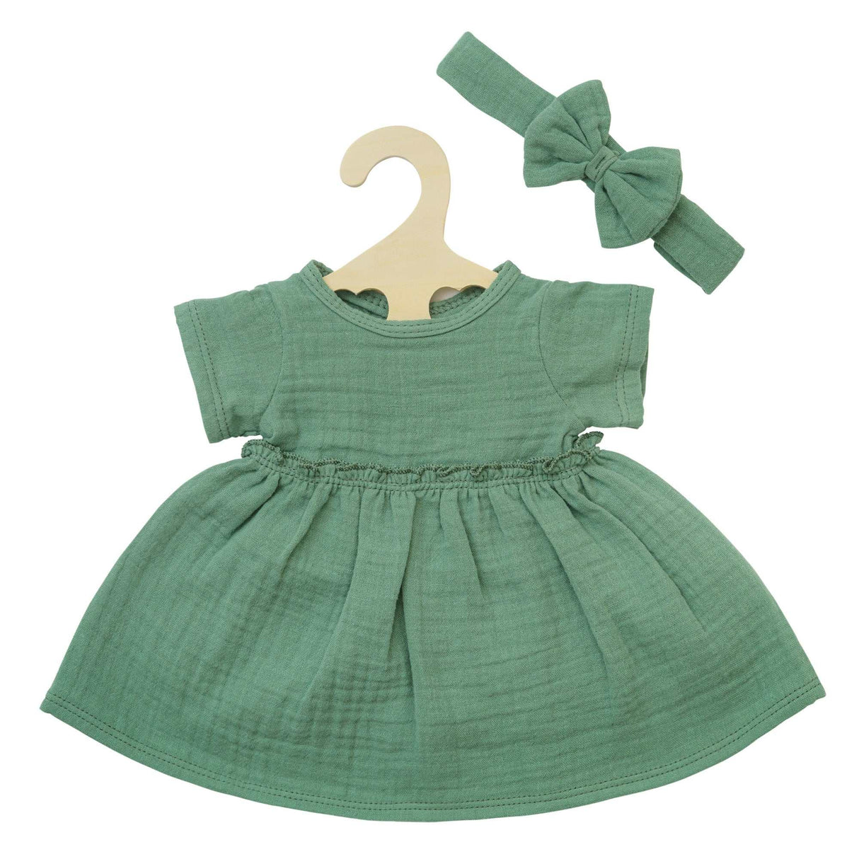 Musselin - Puppenkleid 28-35 cm