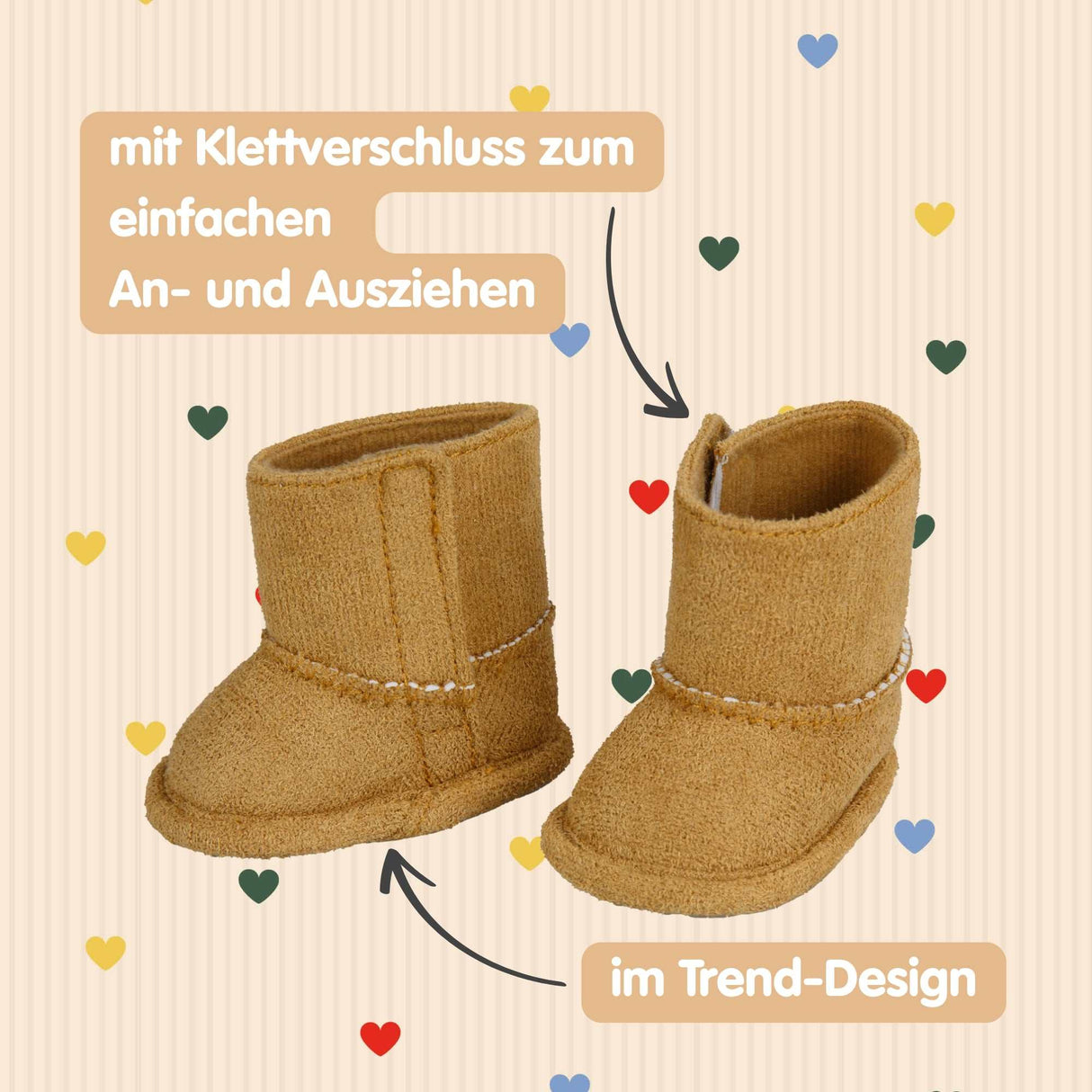 Puppen-Stiefel in Wildleder-Optik 38-45