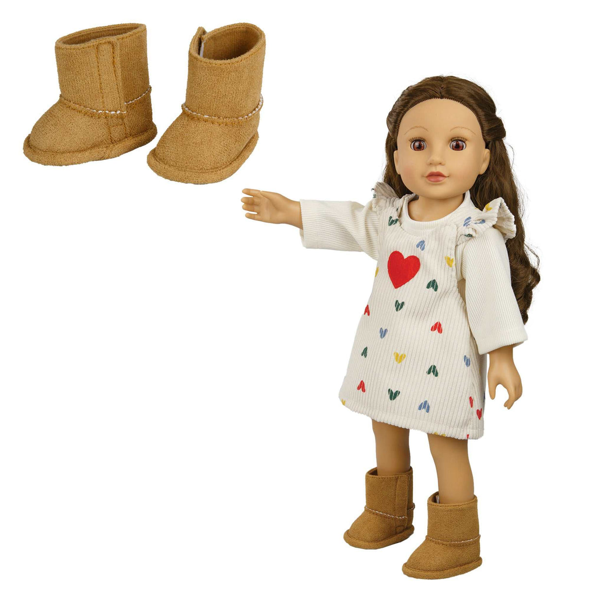 Puppen-Stiefel in Wildleder-Optik 38-45