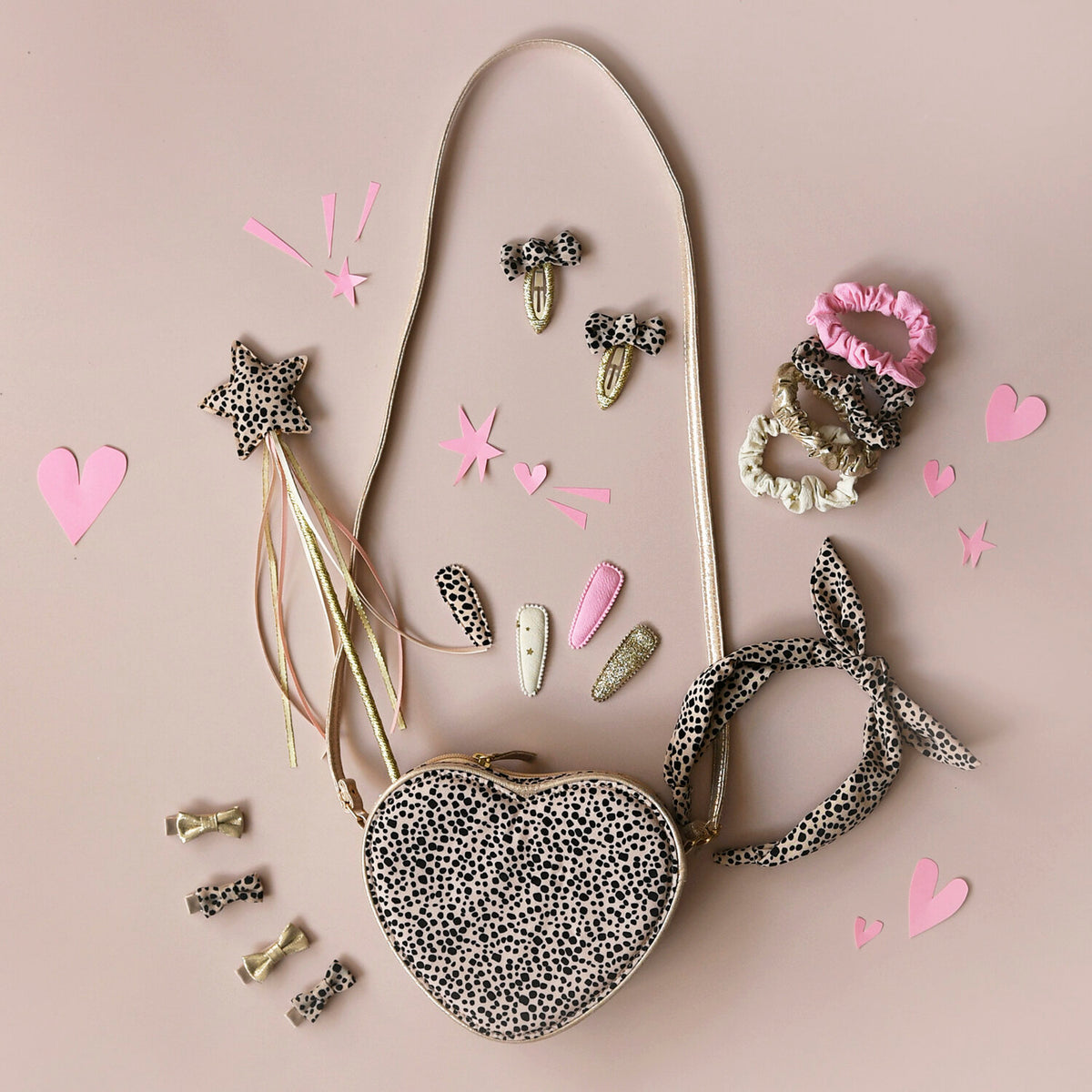 Tasche- Love Heart Leopard