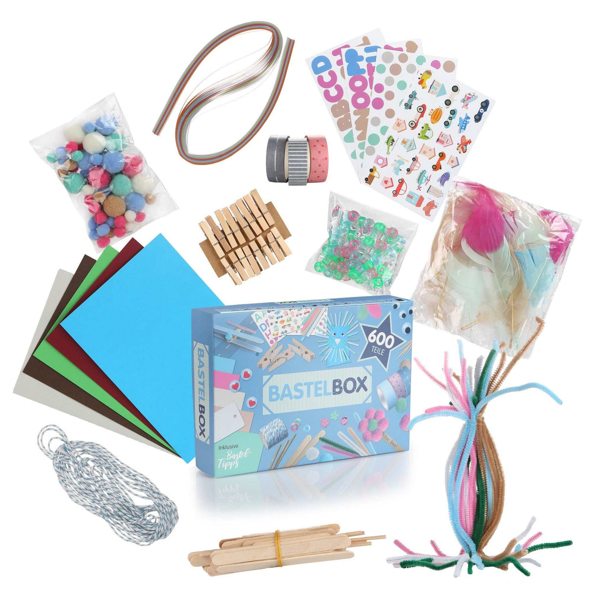 Bastelbox Set 600 Teile/ Blue Sky