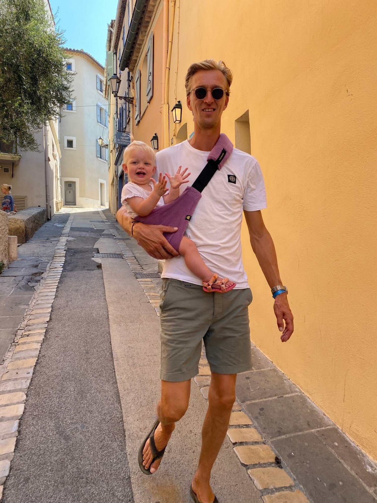 Kindertrage Premium Cord / Lila