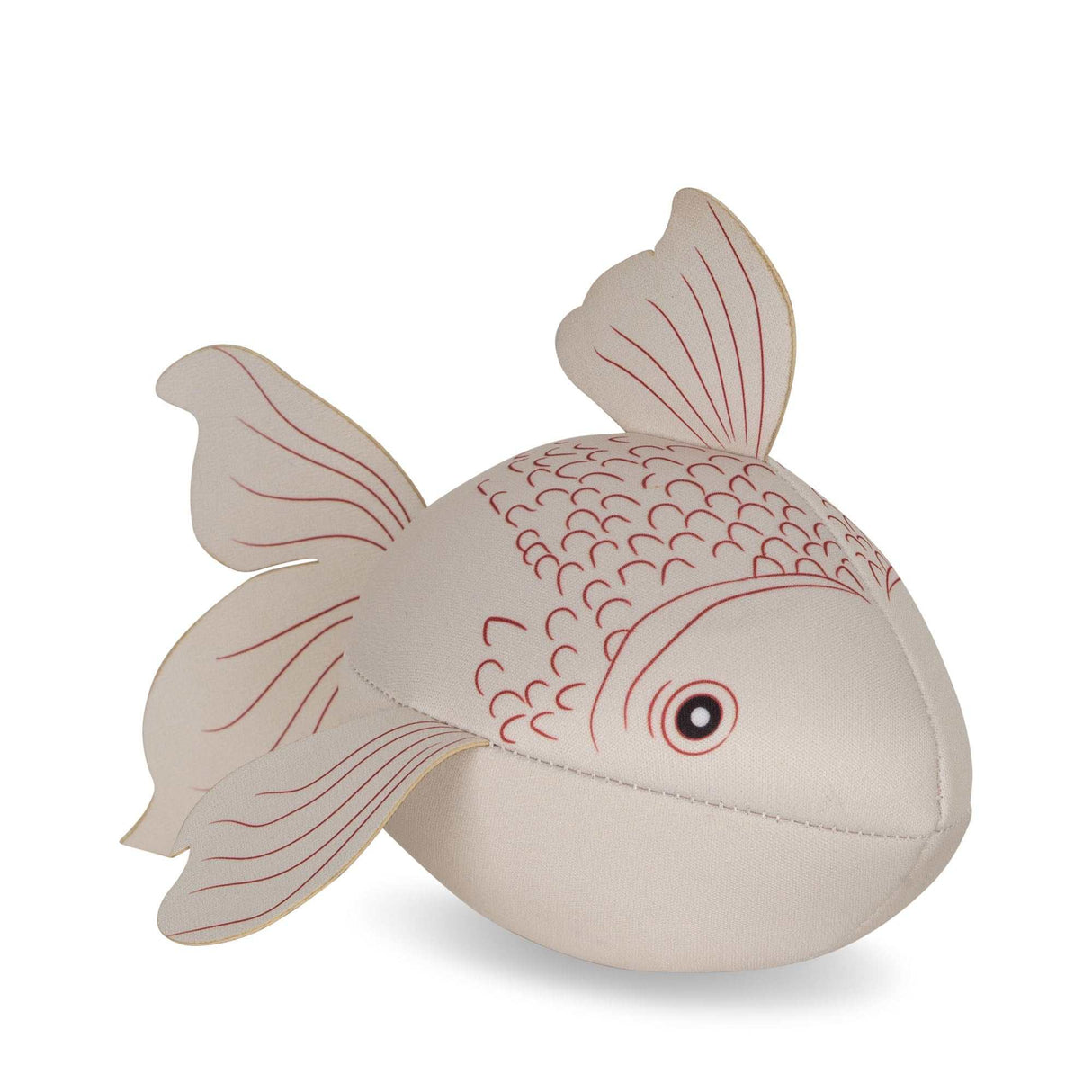 Neoprenball Goldie von Konges Sløjd, fischförmiger schwimmender Wasserspielball aus Neopren und Polyester