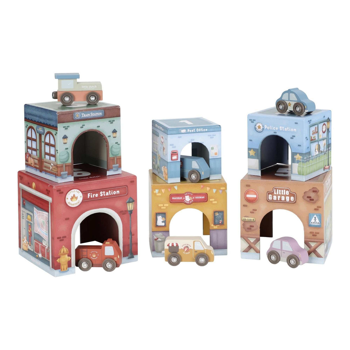 Stapelwürfel mit Autos