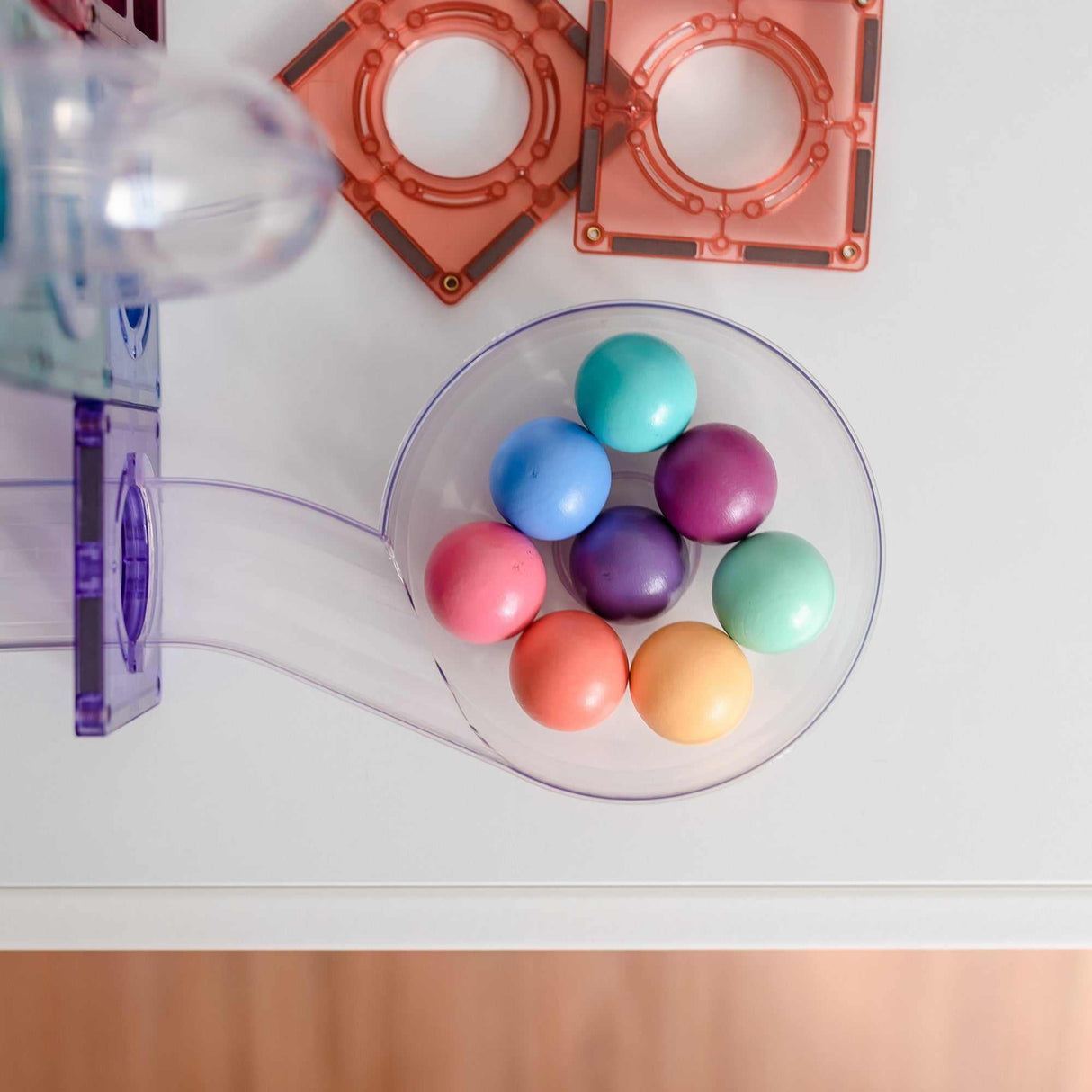 Magnetbausteine Pastell Ball Run Pack 106 Teile