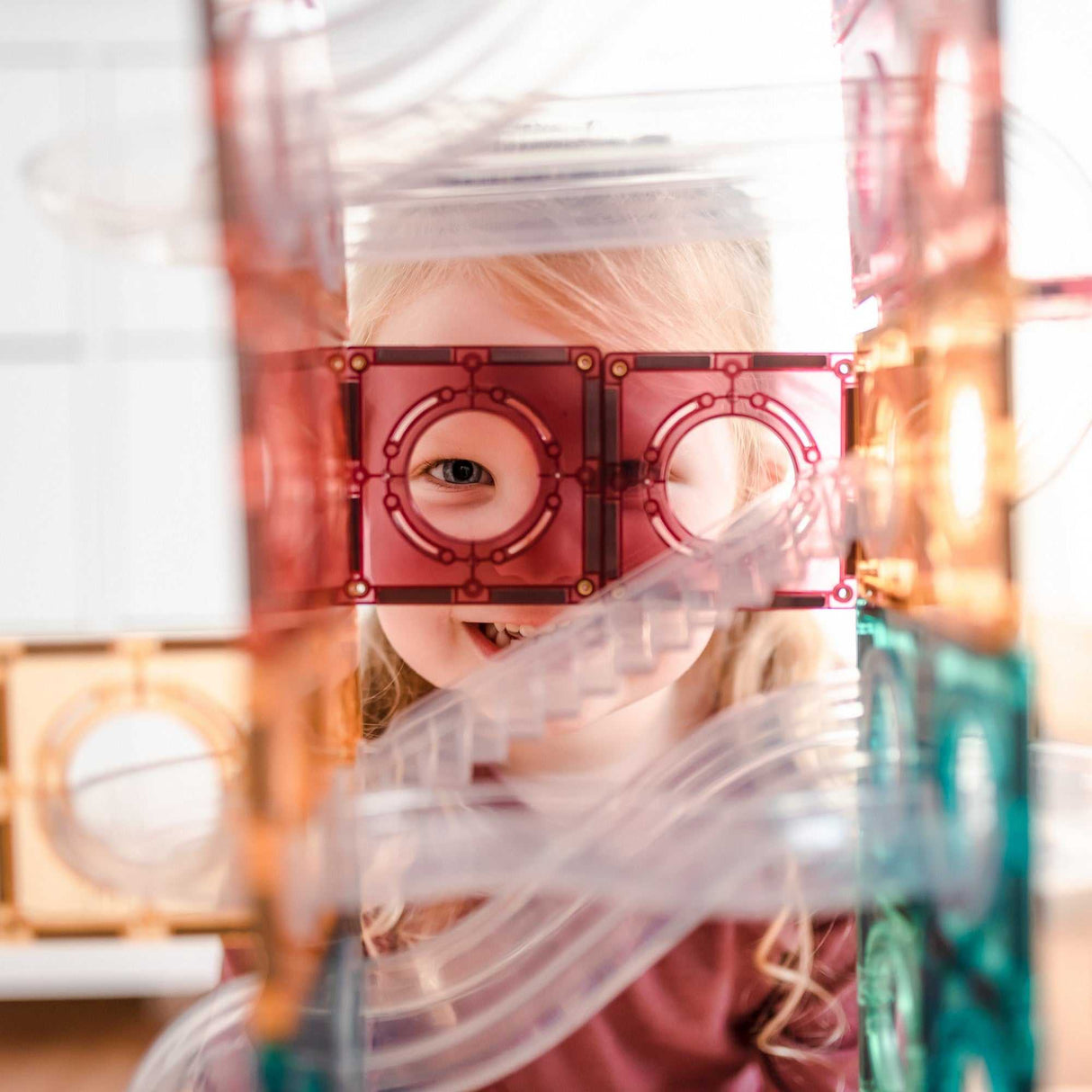 Magnetbausteine Pastell Ball Run Pack 106 Teile