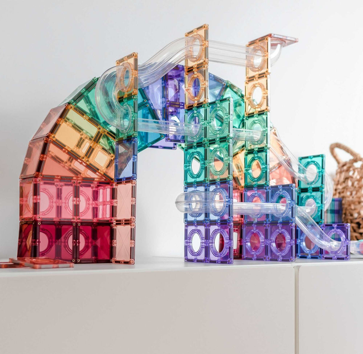 Magnetbausteine Pastell Ball Run Pack 106 Teile