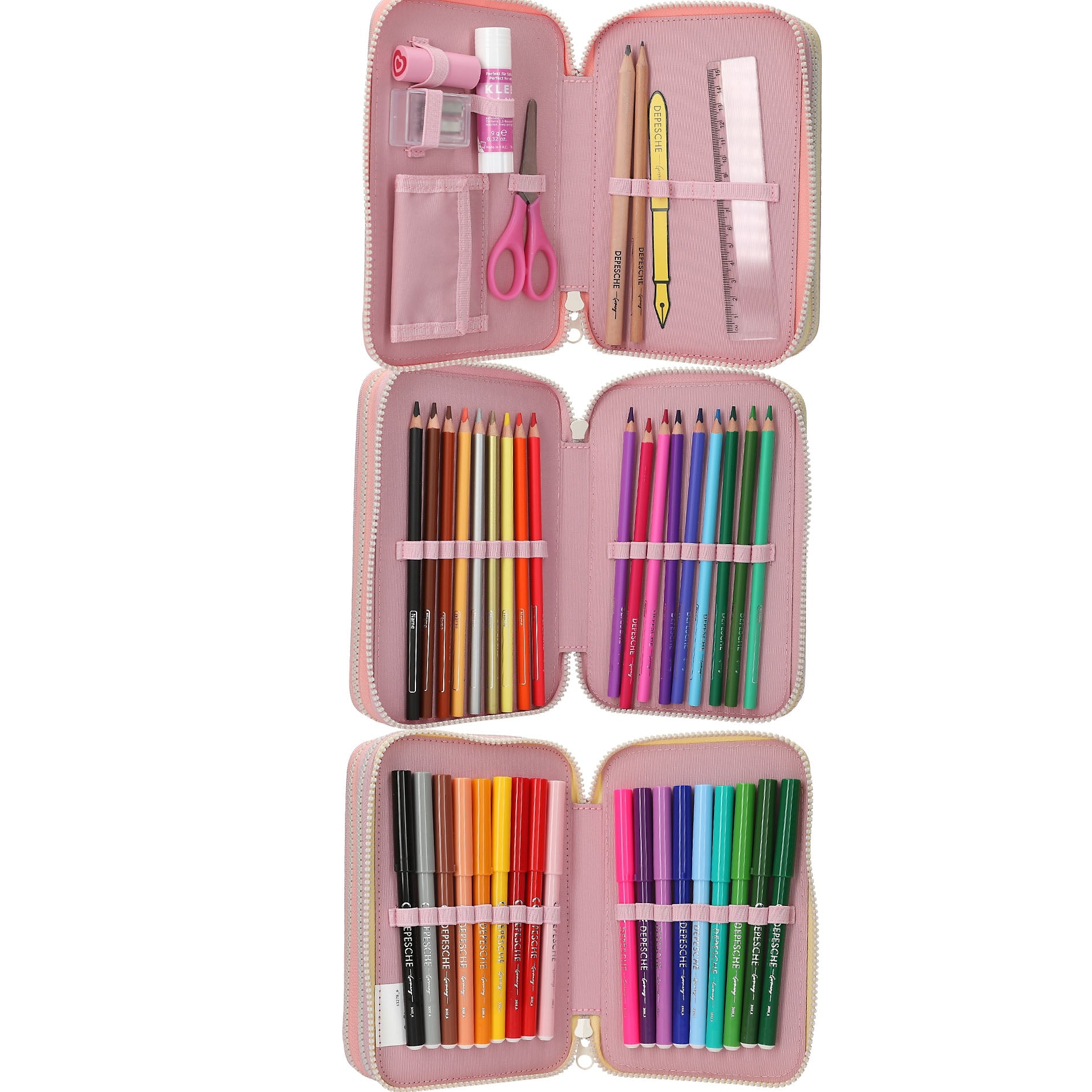 Yivi 3 Fach Federtasche Farbwolke