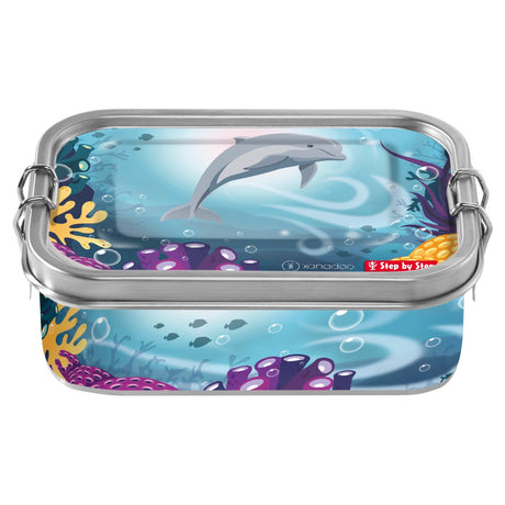 Edelstahl- Lunchbox Delfin - korbmayer. ganz besonders. für kinder.