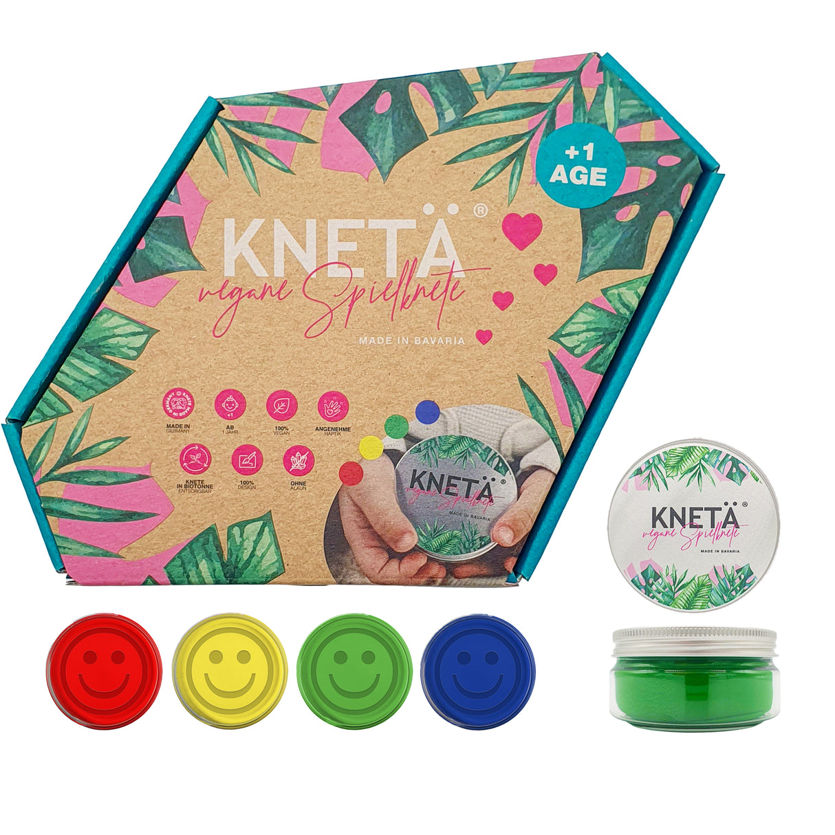 Spielknete 4er Dosen Set