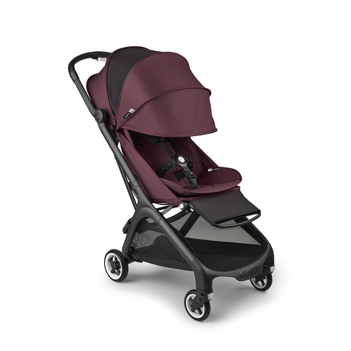 Bugaboo Butterfly City-Kinderwagen komplett schwarz/dark cherry