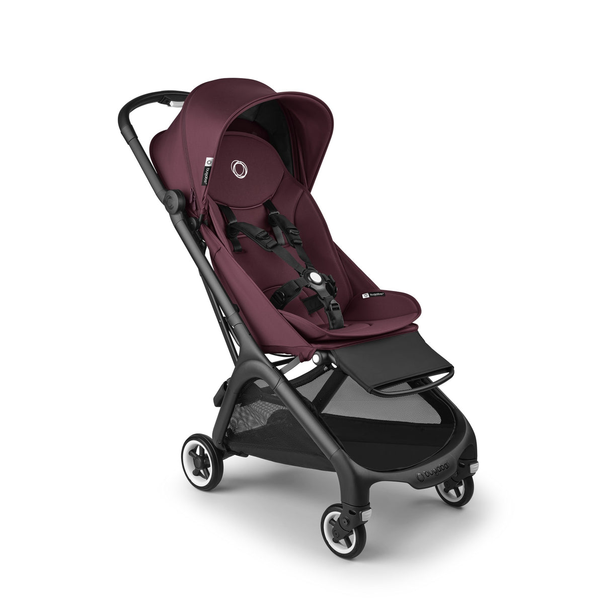 Bugaboo Butterfly City-Kinderwagen komplett schwarz/dark cherry