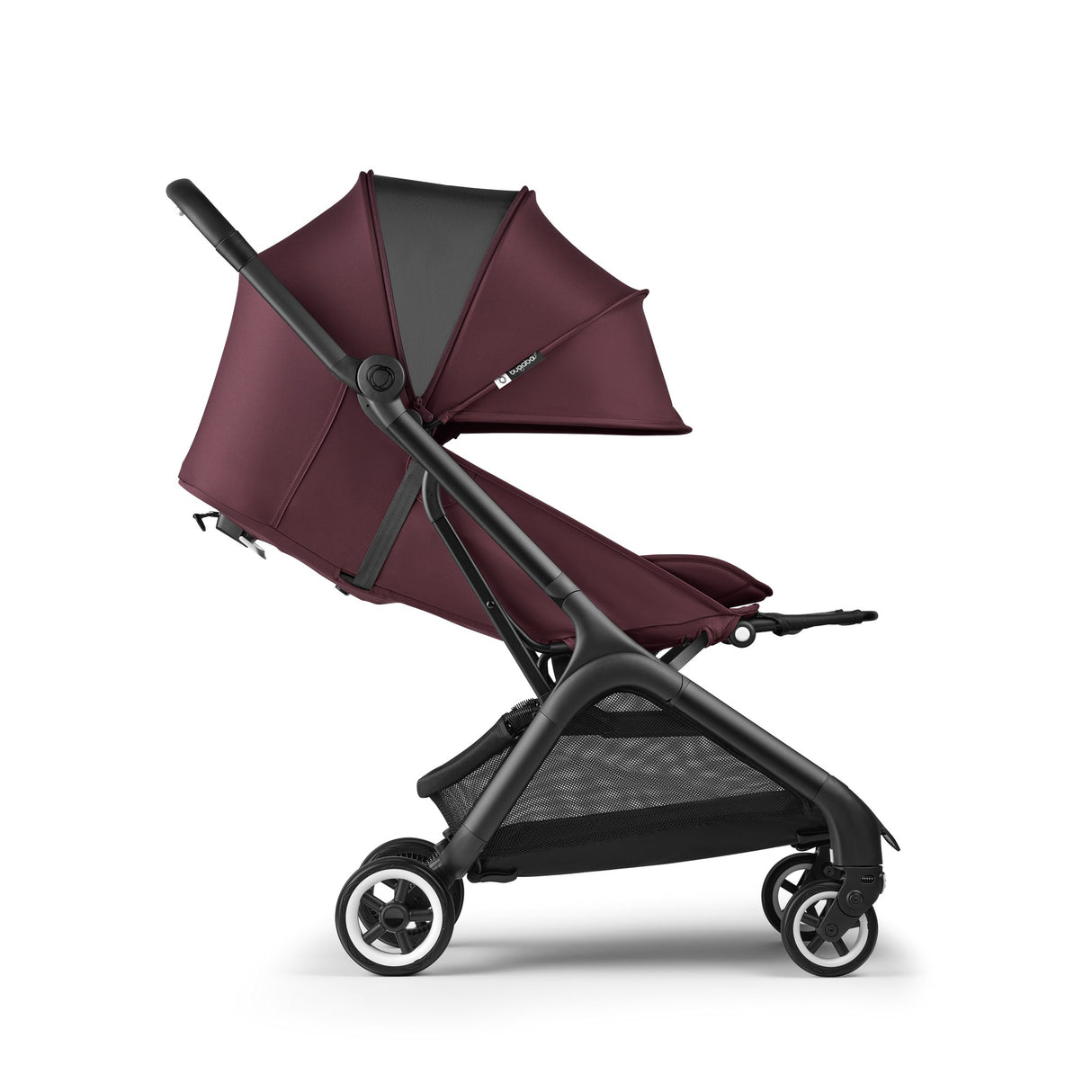 Bugaboo Butterfly City-Kinderwagen komplett schwarz/dark cherry