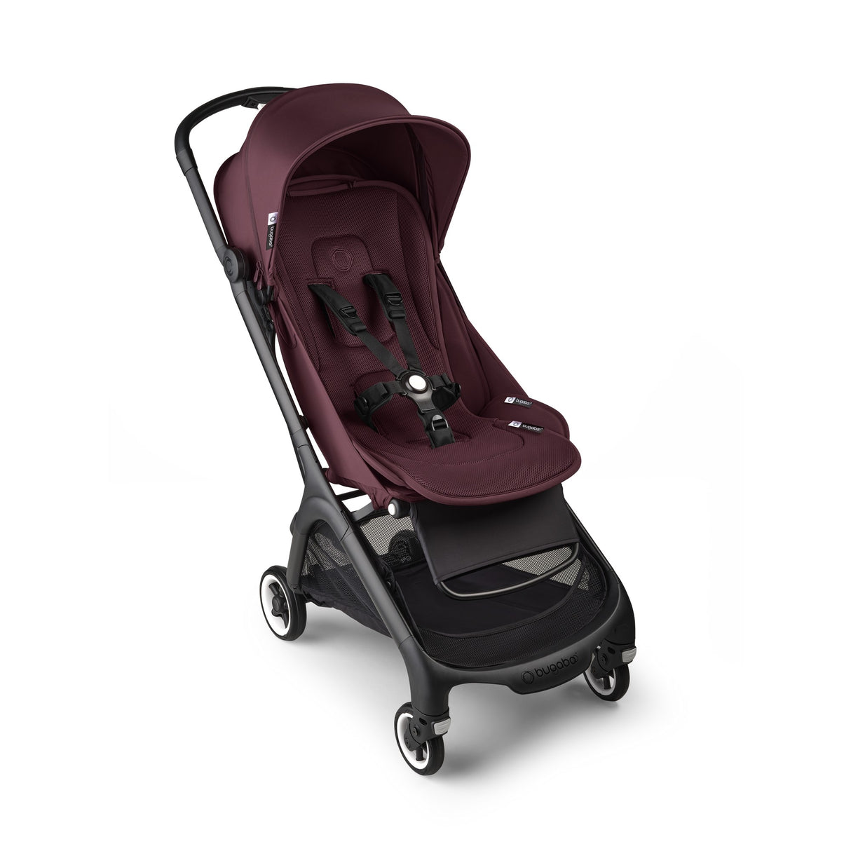 Bugaboo Butterfly City-Kinderwagen komplett schwarz/dark cherry