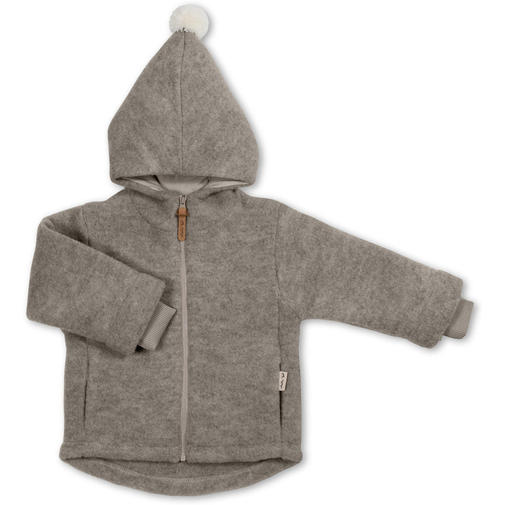 Bio Wollfleece Jacke Bruno morgengrau 68/74