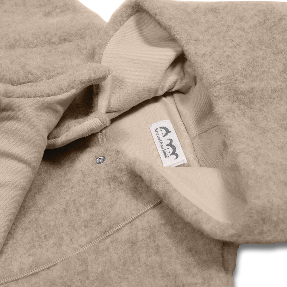 Bio Wollfleece Jacke Bruno beige Größe 80/86